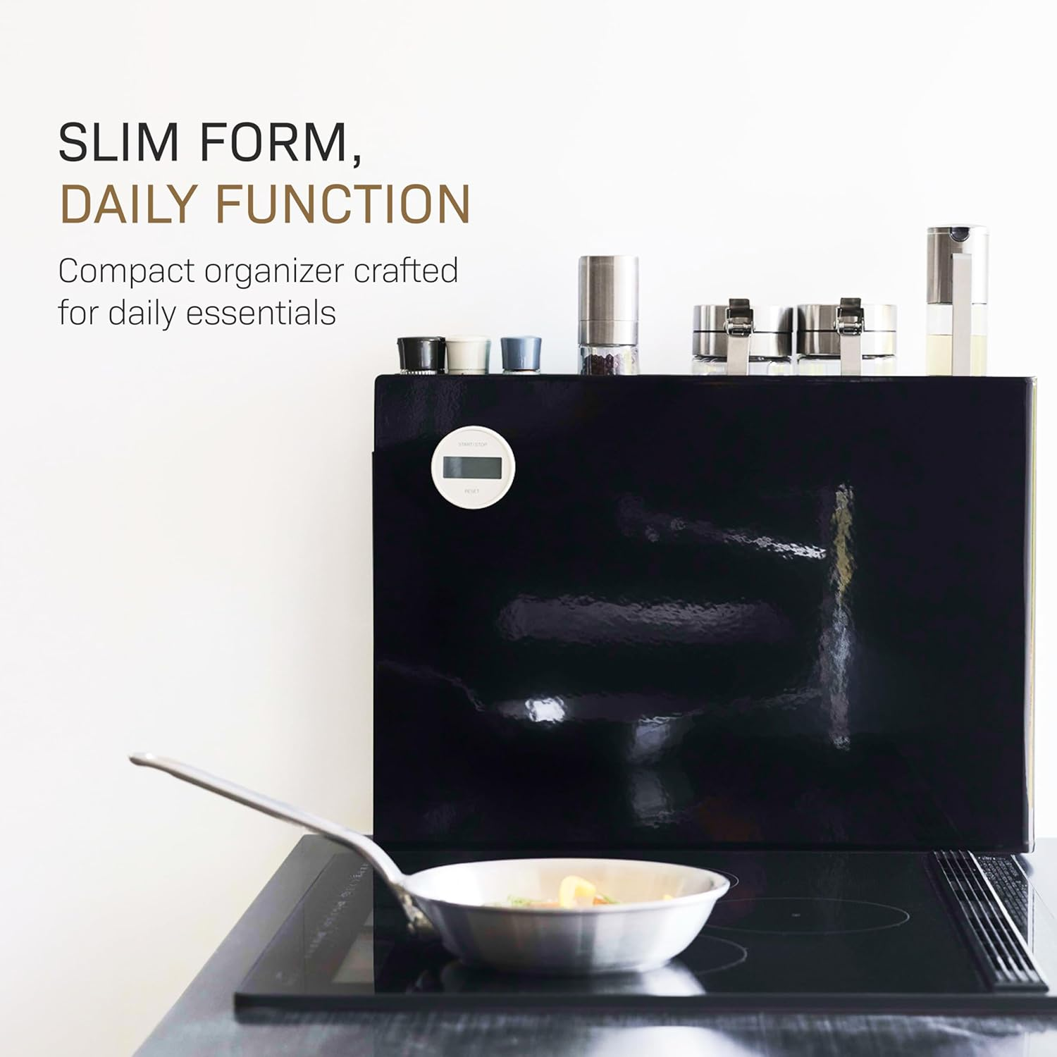 Pull Out Spice Rack Countertop Organizer with Hidden Drawer Shelf (1)