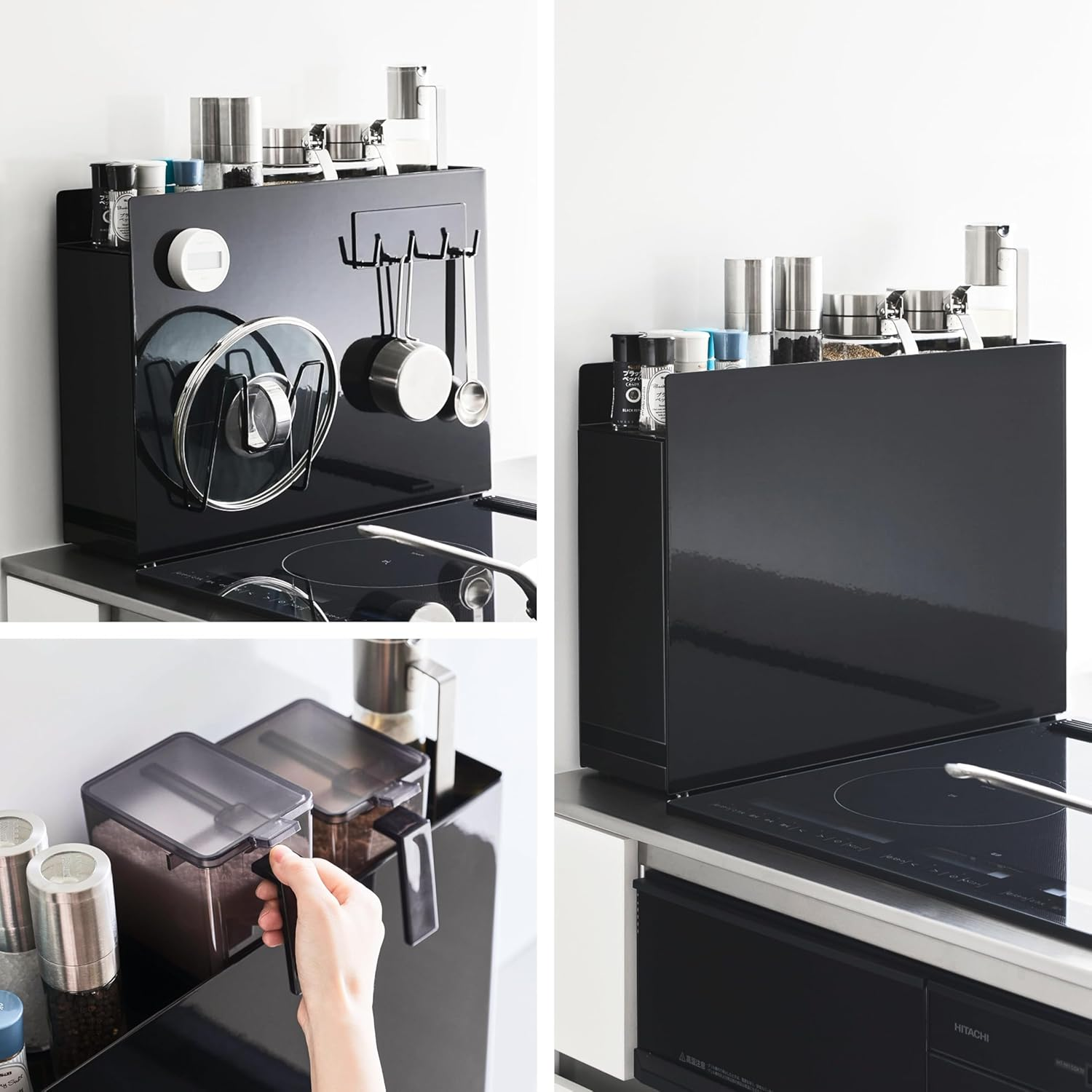 Pull Out Spice Rack Countertop Organizer with Hidden Drawer Shelf (2)