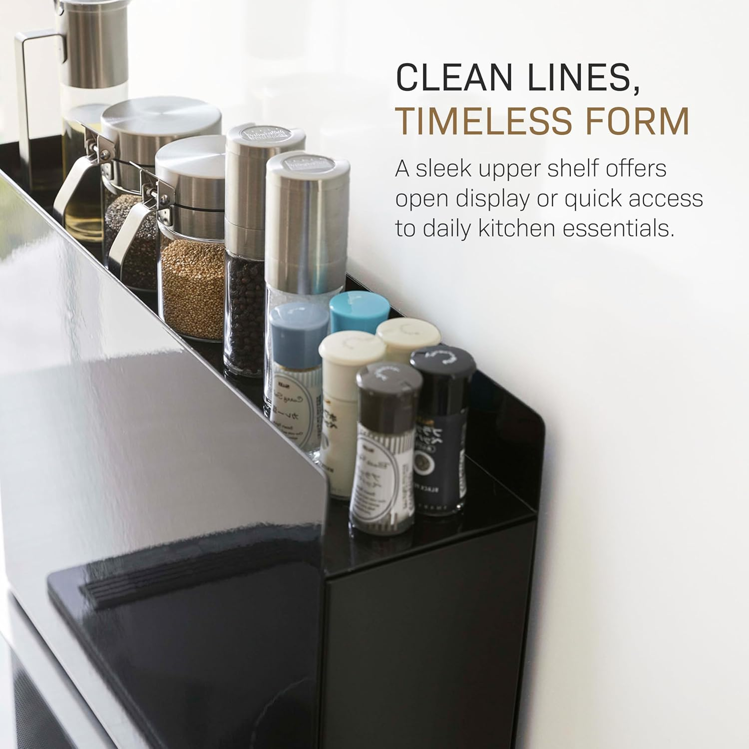 Pull Out Spice Rack Countertop Organizer with Hidden Drawer Shelf (4)