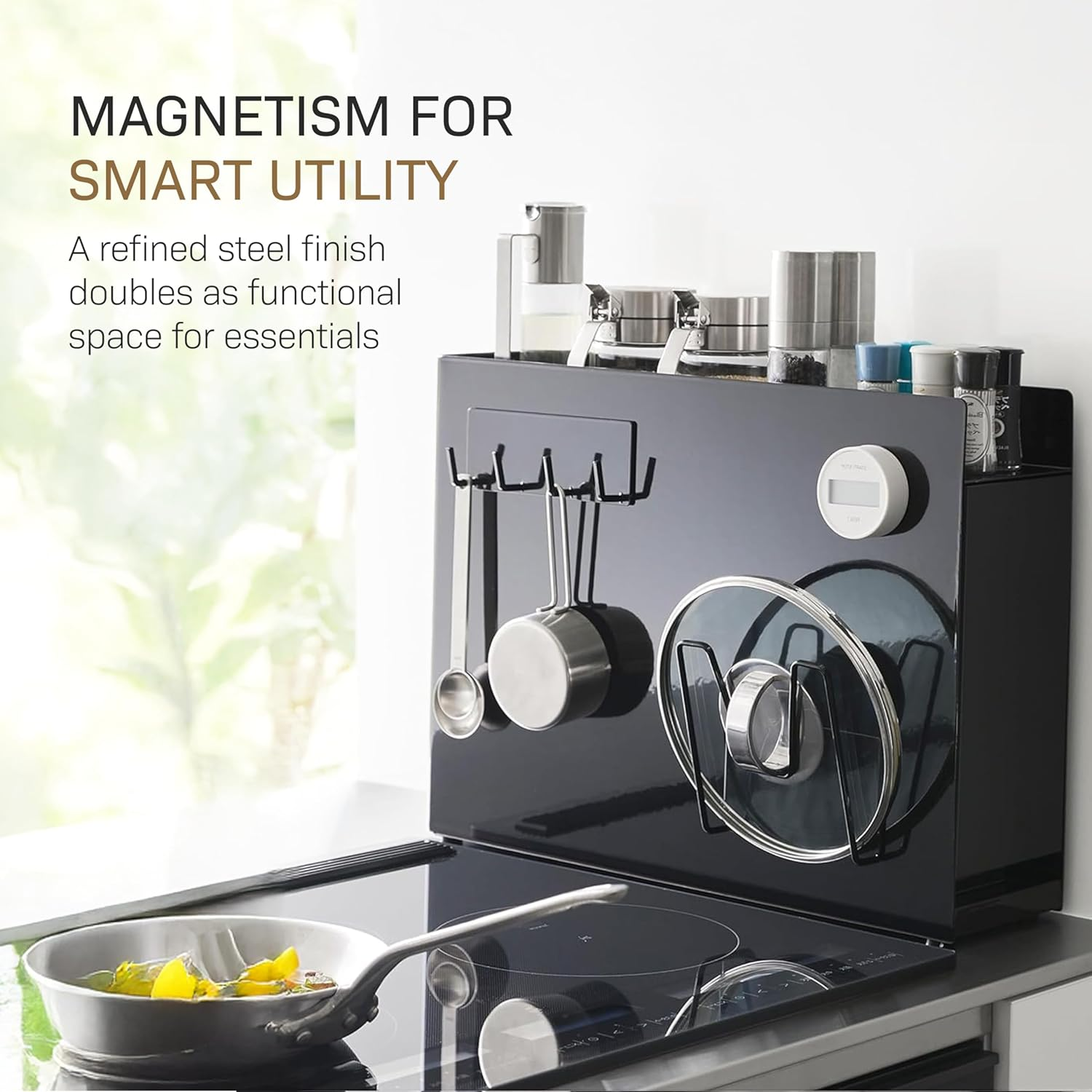 Pull Out Spice Rack Countertop Organizer with Hidden Drawer Shelf (5)