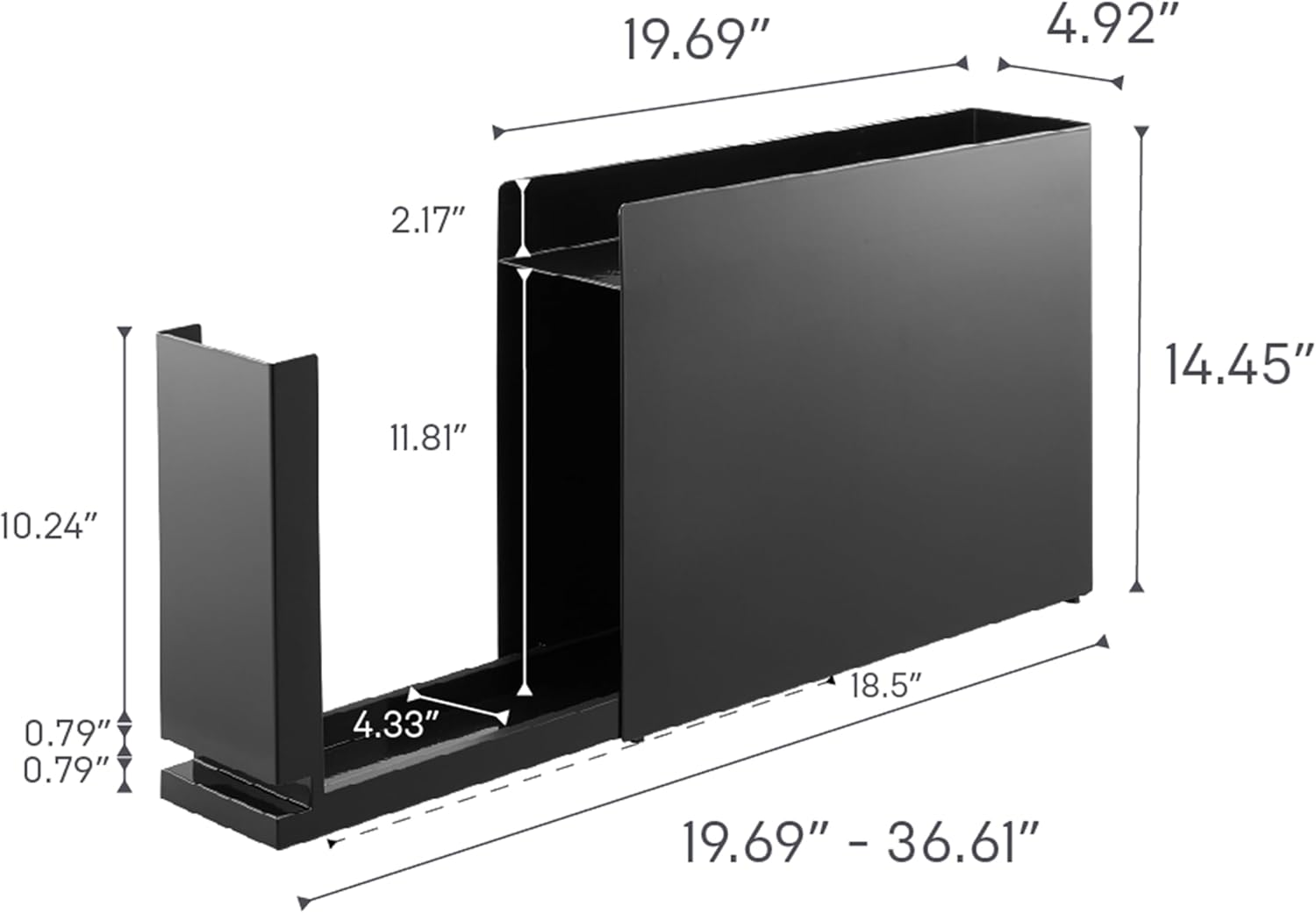 Pull Out Spice Rack Countertop Organizer with Hidden Drawer Shelf (7)